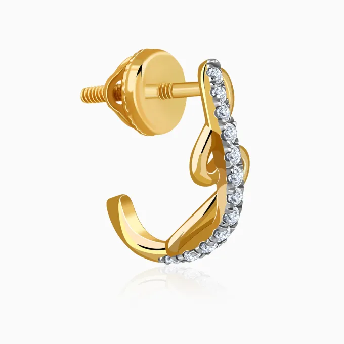 Gold Twira Lab Grown Diamond Earrings