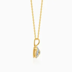 Gold Twirl Lab Grown Diamond Pendant