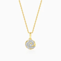 Gold Twirl Lab Grown Diamond Pendant