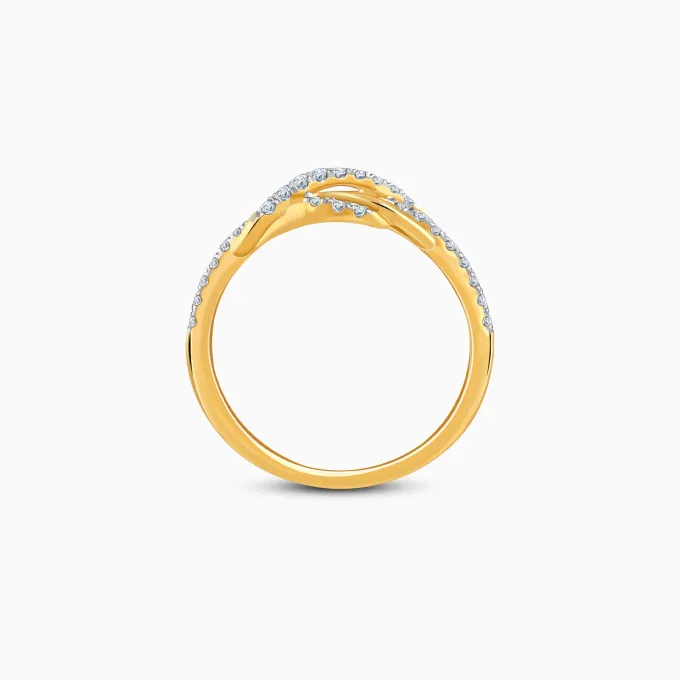 Gold Twirl of Light Lab Grown Diamond Ring