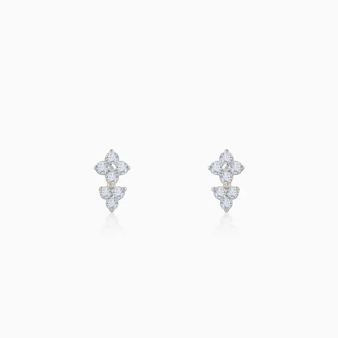 Gold Two Promises Lab Grown Diamond Earrings