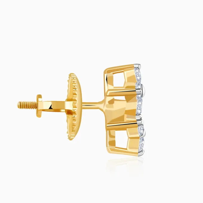Gold Two Promises Lab Grown Diamond Earrings