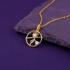 Gold Unbound Loop Lab Grown Diamond Pendant