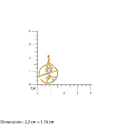 Gold Unbound Loop Lab Grown Diamond Pendant