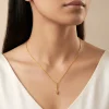 Gold Vajra Gada Lab Grown Diamond Pendant