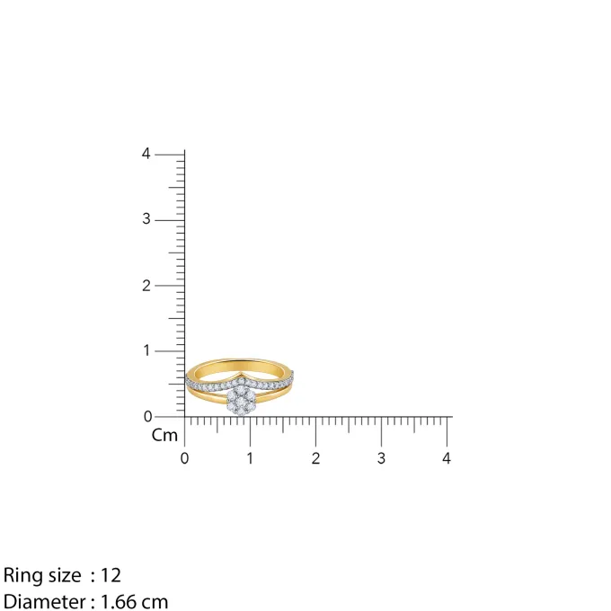 Gold Vanki Twist Diamond Ring