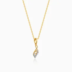 Gold Veil Diamond Pendant