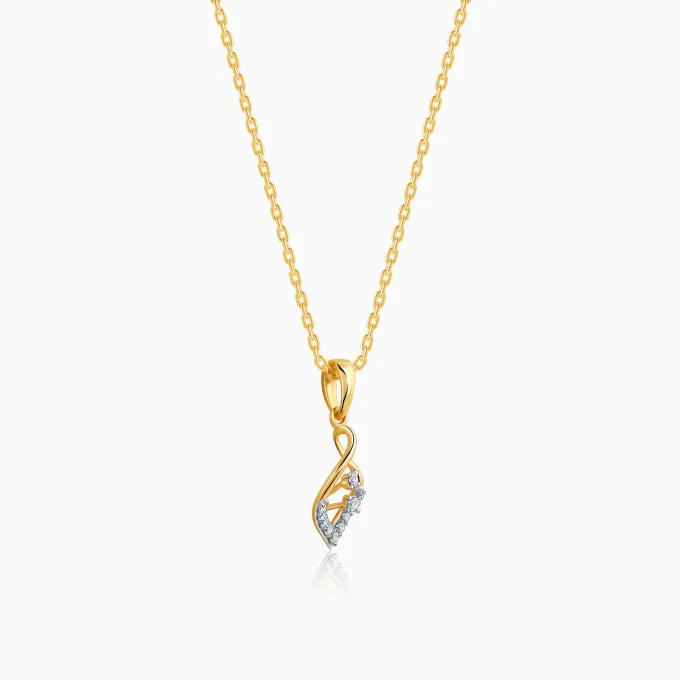 Gold Veil Diamond Pendant