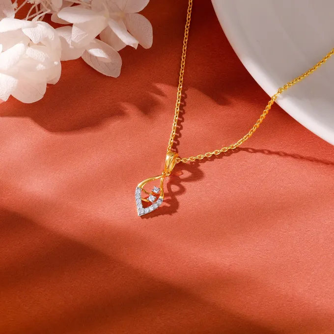 Gold Veil Diamond Pendant