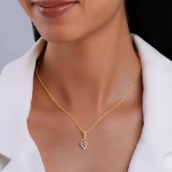 Gold Veil Diamond Pendant