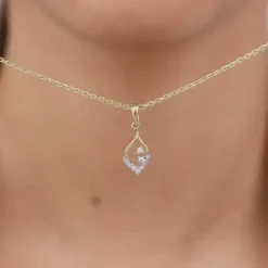 Gold Veil Diamond Pendant