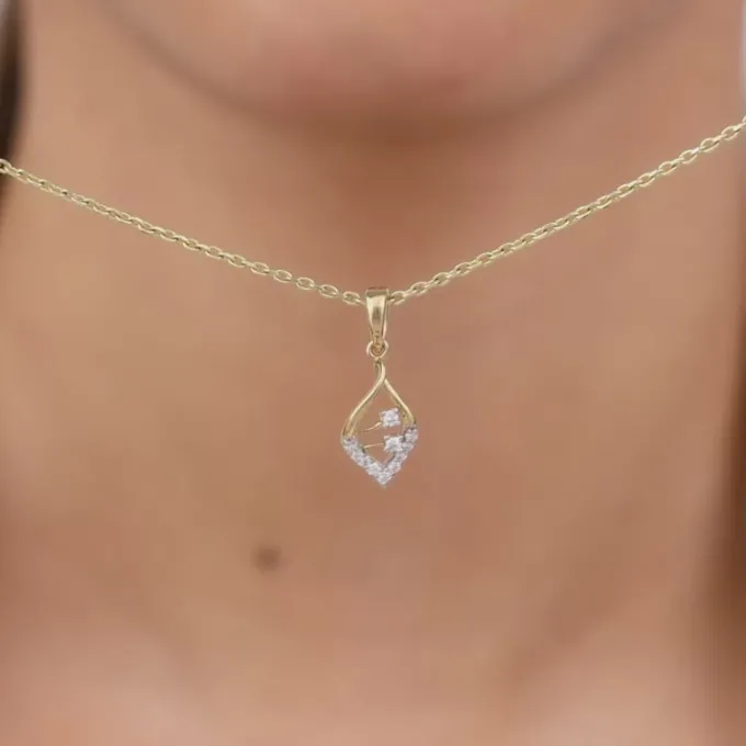 Gold Veil Diamond Pendant
