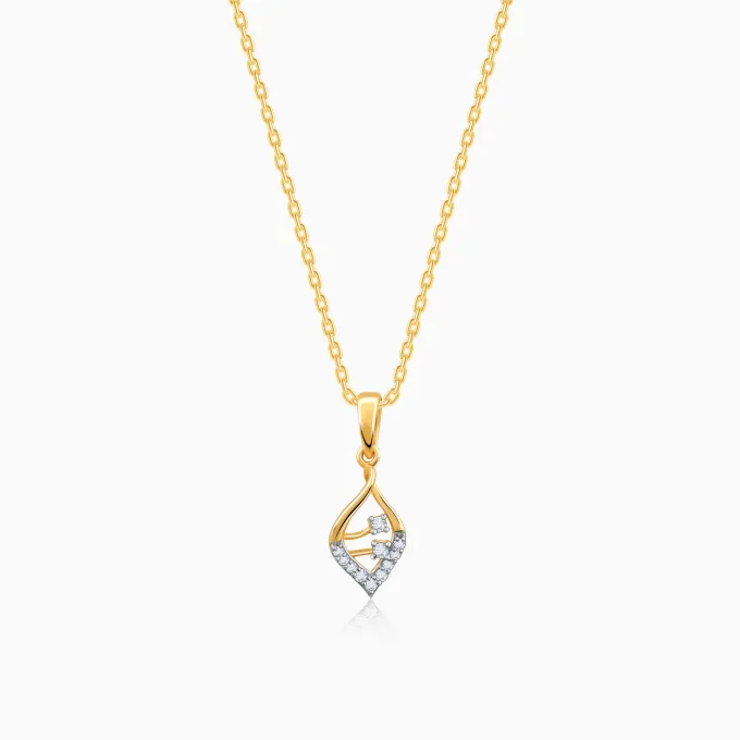 Gold Veil Diamond Pendant