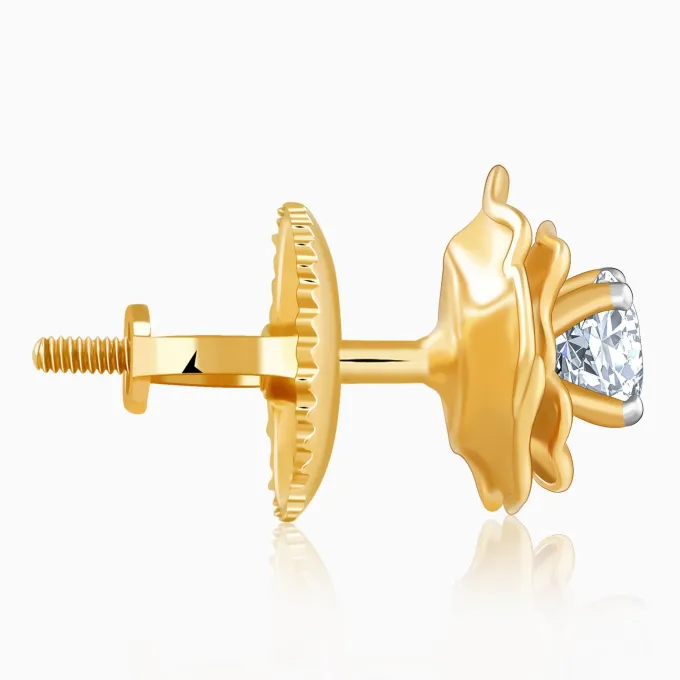 Gold Velora Bloom Lab Grown Diamond Studs
