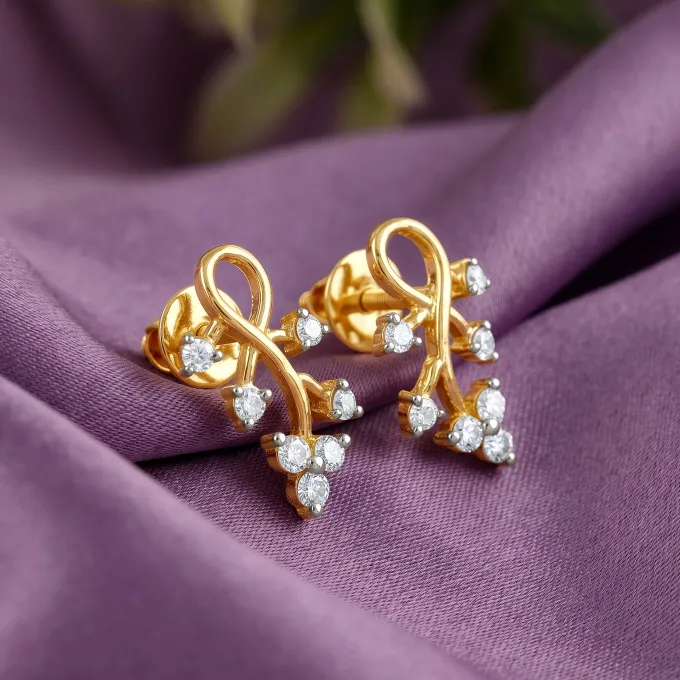 Gold Virelle Lab Grown Diamond Earrings