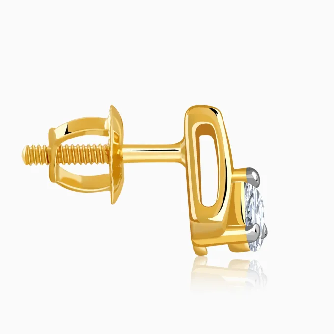 Gold Vow Point Lab Grown Diamond Earrings