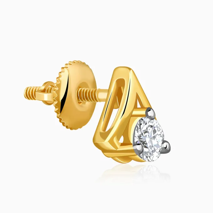 Gold Vow Point Lab Grown Diamond Earrings