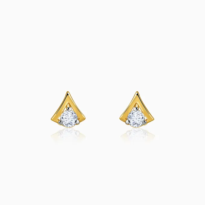 Gold Vow Point Lab Grown Diamond Earrings
