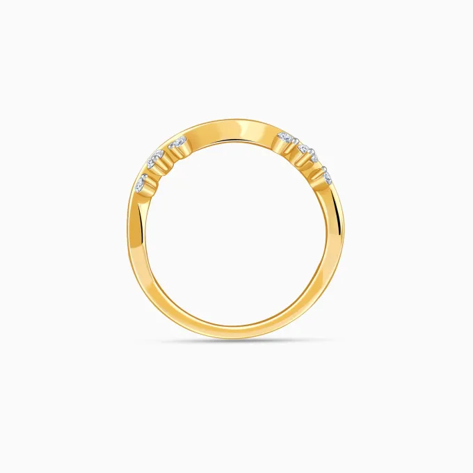 Gold Waveglow Lab Grown Diamond Ring