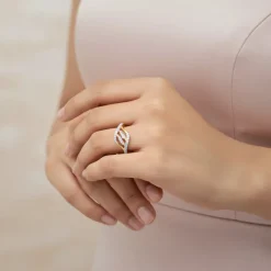 Gold Wavelet Lab Grown Diamond Ring