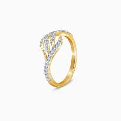 Gold Wavelet Lab Grown Diamond Ring