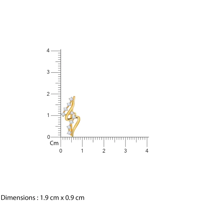 Gold Wavy Throne Lab Grown Diamond Earrings