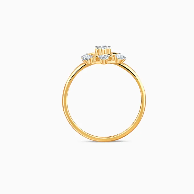 Gold Winter Bloom Lab Grown Diamond Ring