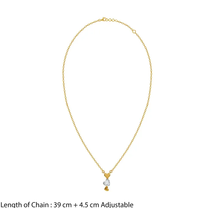 Gold Zephyr Lab Grown Diamond Necklace