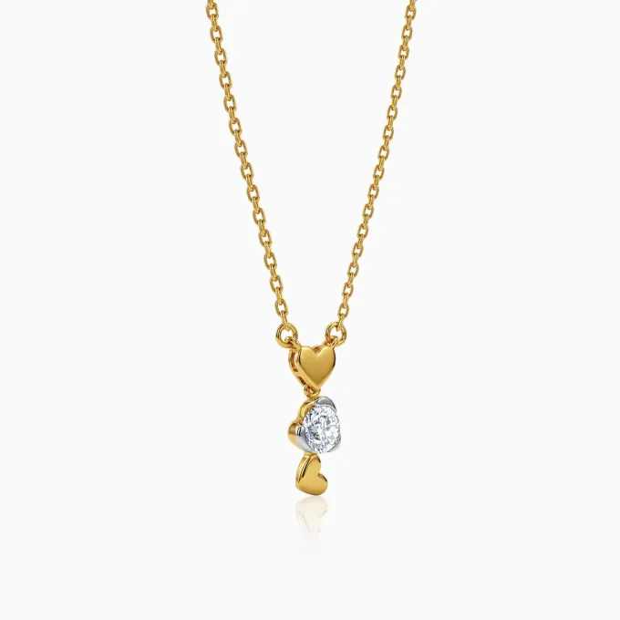 Gold Zephyr Lab Grown Diamond Necklace