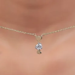 Gold Zephyr Lab Grown Diamond Necklace