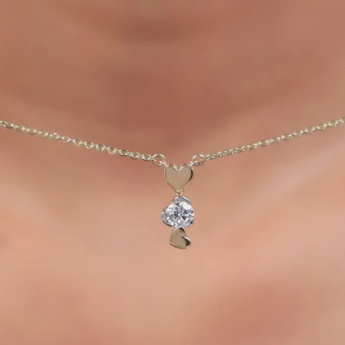 Gold Zephyr Lab Grown Diamond Necklace