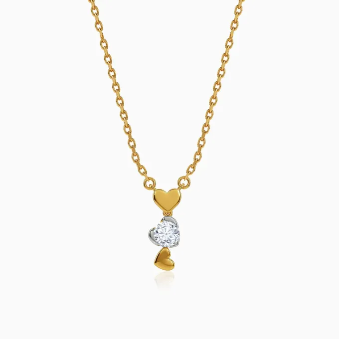 Gold Zephyr Lab Grown Diamond Necklace