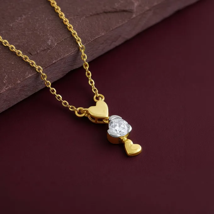 Gold Zephyr Lab Grown Diamond Necklace