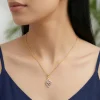 Gold Zyra Motif Lab Grown Diamond Pendant
