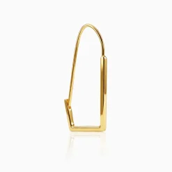 Golden Abstract Hoop Earrings