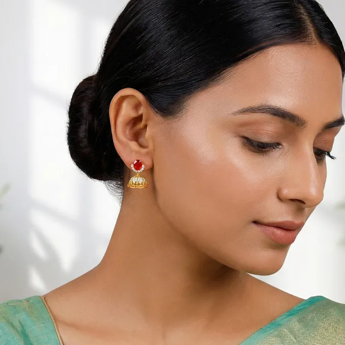 Golden Anuket Jhumki