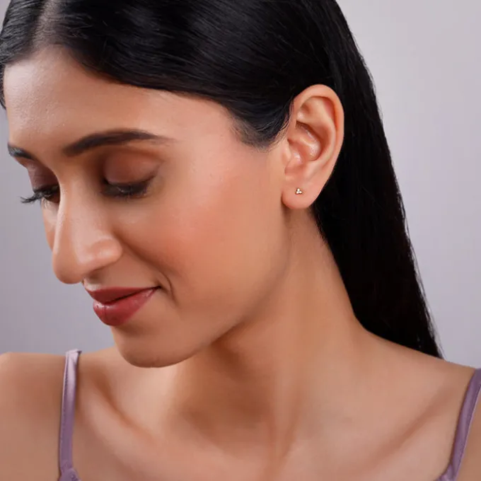 Golden Apex Stud Earrings