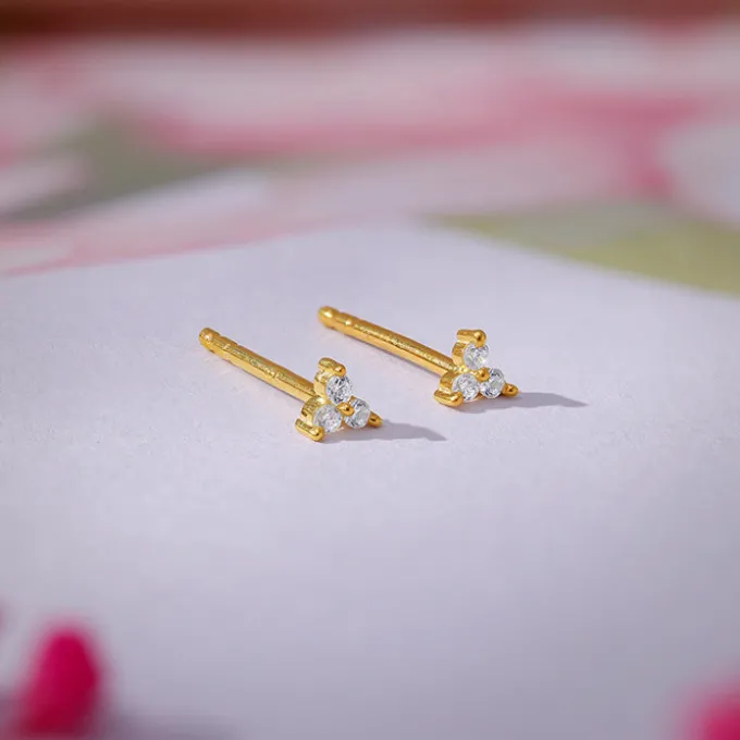 Golden Apex Stud Earrings