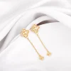 Golden Artsy Floral Earrings