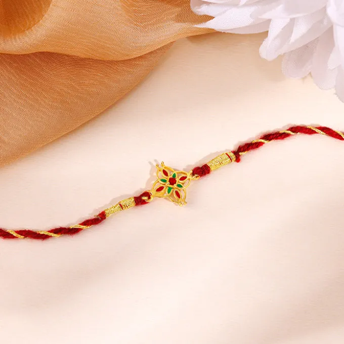 Golden Athangudi Rakhi