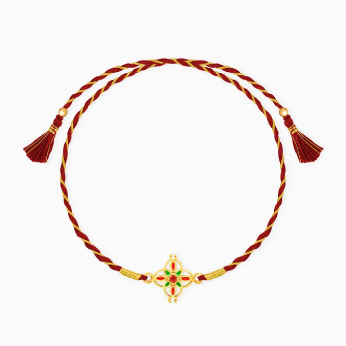 Golden Athangudi Rakhi