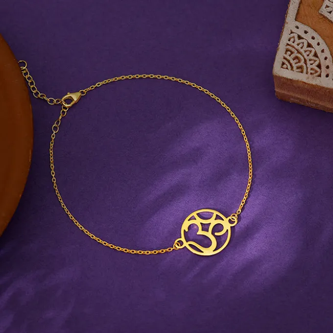 Golden Aum Bracelet Rakhi