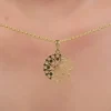 Golden Aura Tangle Pendant With Link Chain