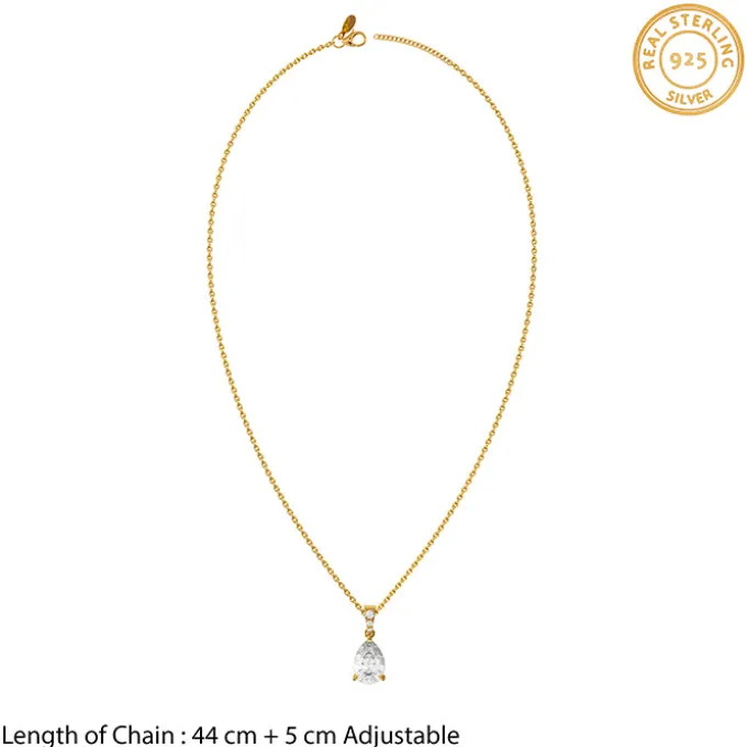 Golden Aurelia Lumina Pendant With Link Chain