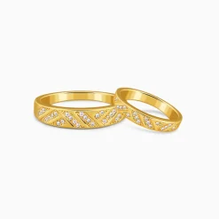 Golden Aztec Shine Couple Rings