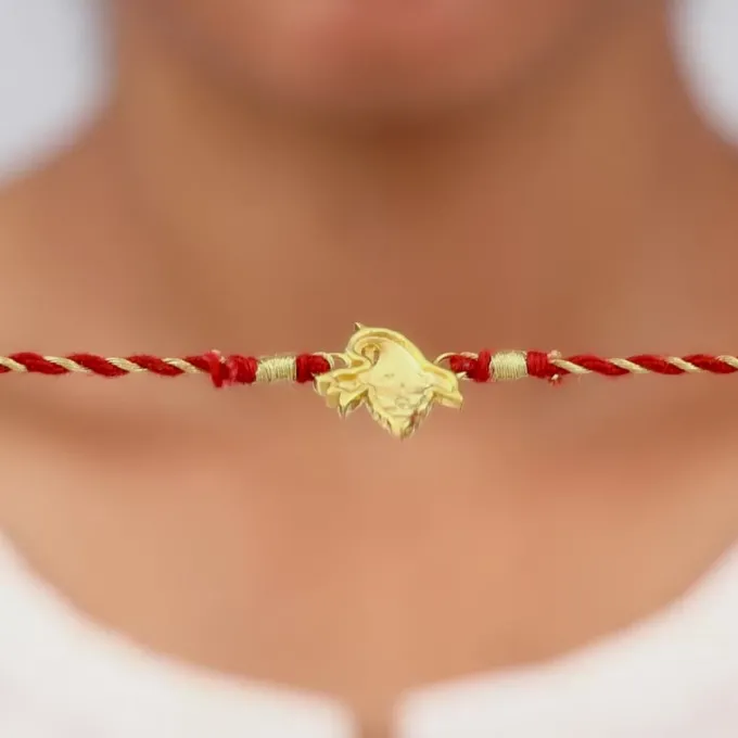 Golden Bala Ganpati Rakhi