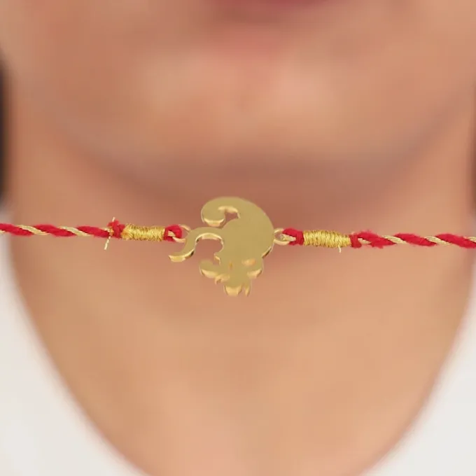 Golden Bappa Love Rakhi