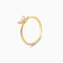 Golden Beautiful Orchid Ring
