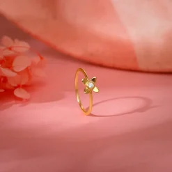 Golden Beautiful Orchid Ring