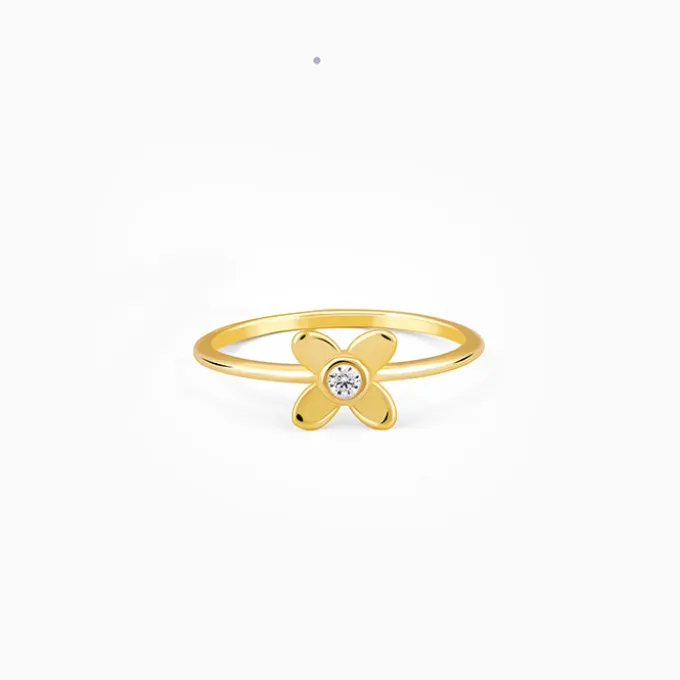 Golden Beautiful Orchid Ring
